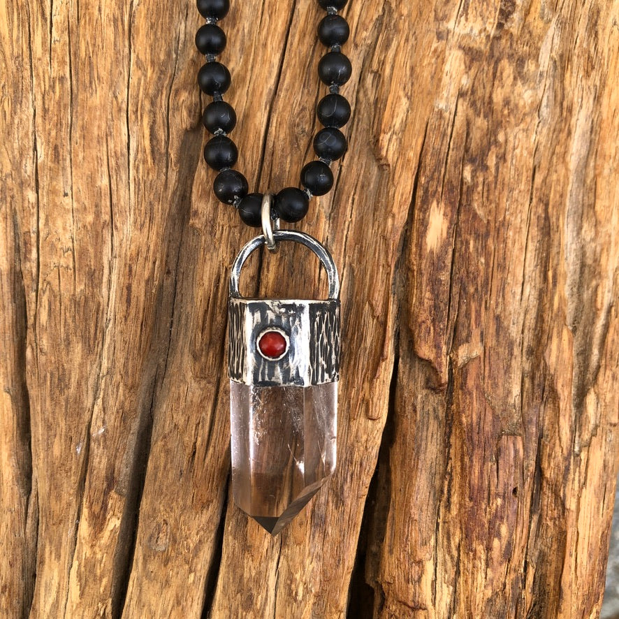 Natural Clear Crystal Quartz Necklace