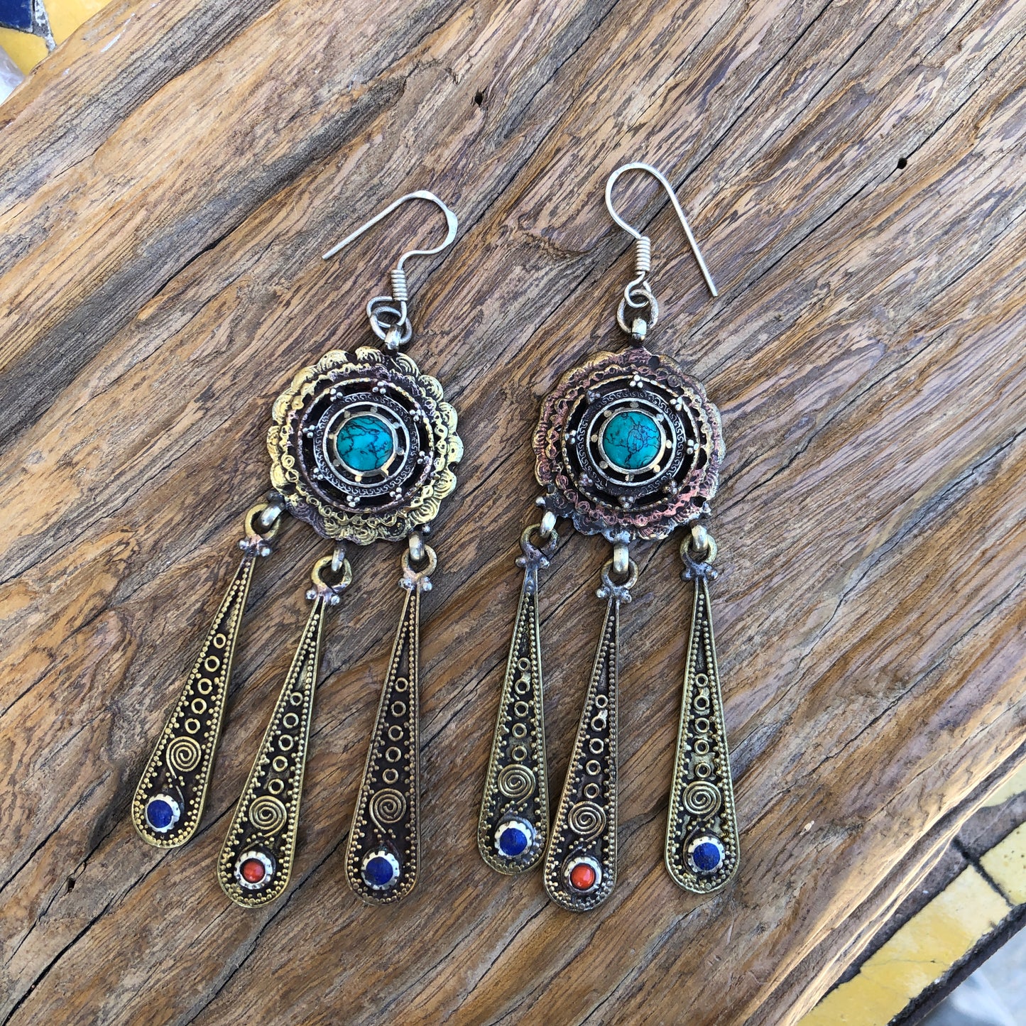 Vintage Turquoise Dangle And Drop Earrings
