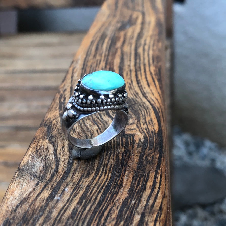 Tibetan Turquoise Silver Ring