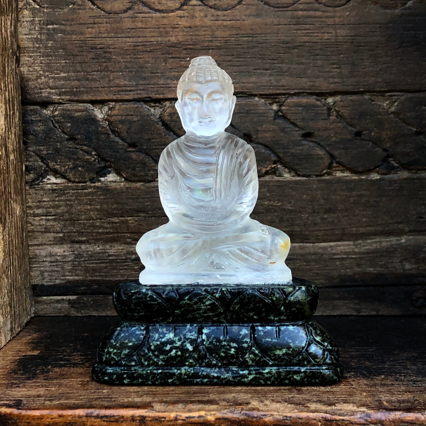 Clear Quartz Buddha Figurine