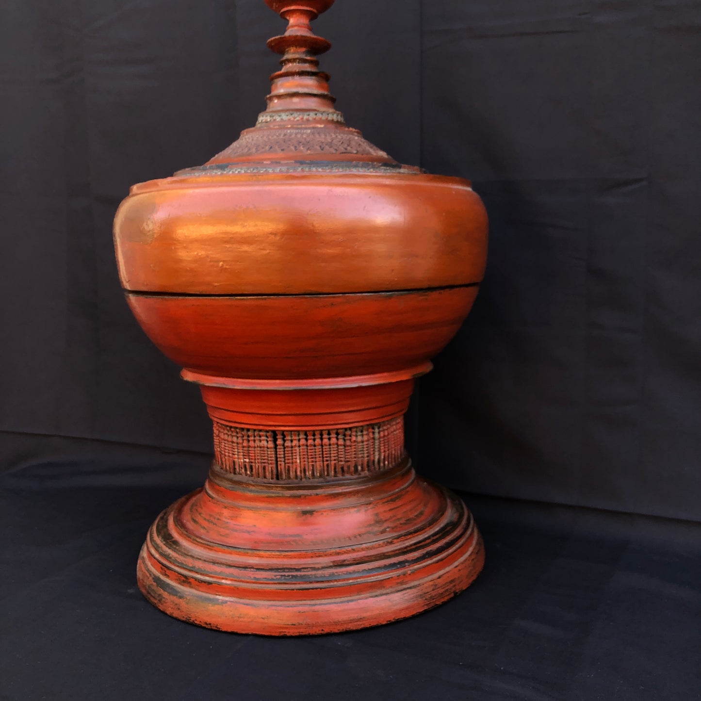 Vintage lacquer Offering Elm Bowl