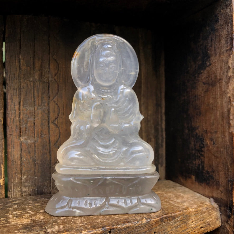 Clear Quartz Guan Yin Figurine