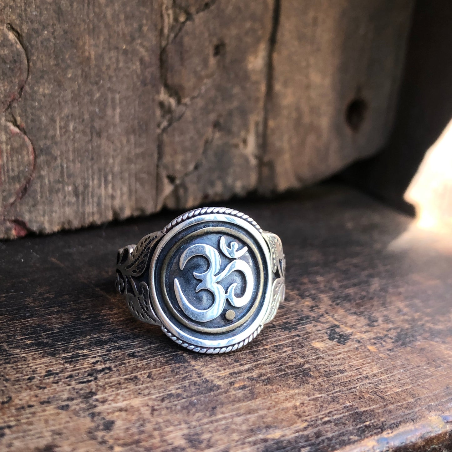 Silver Om/Aum Ring