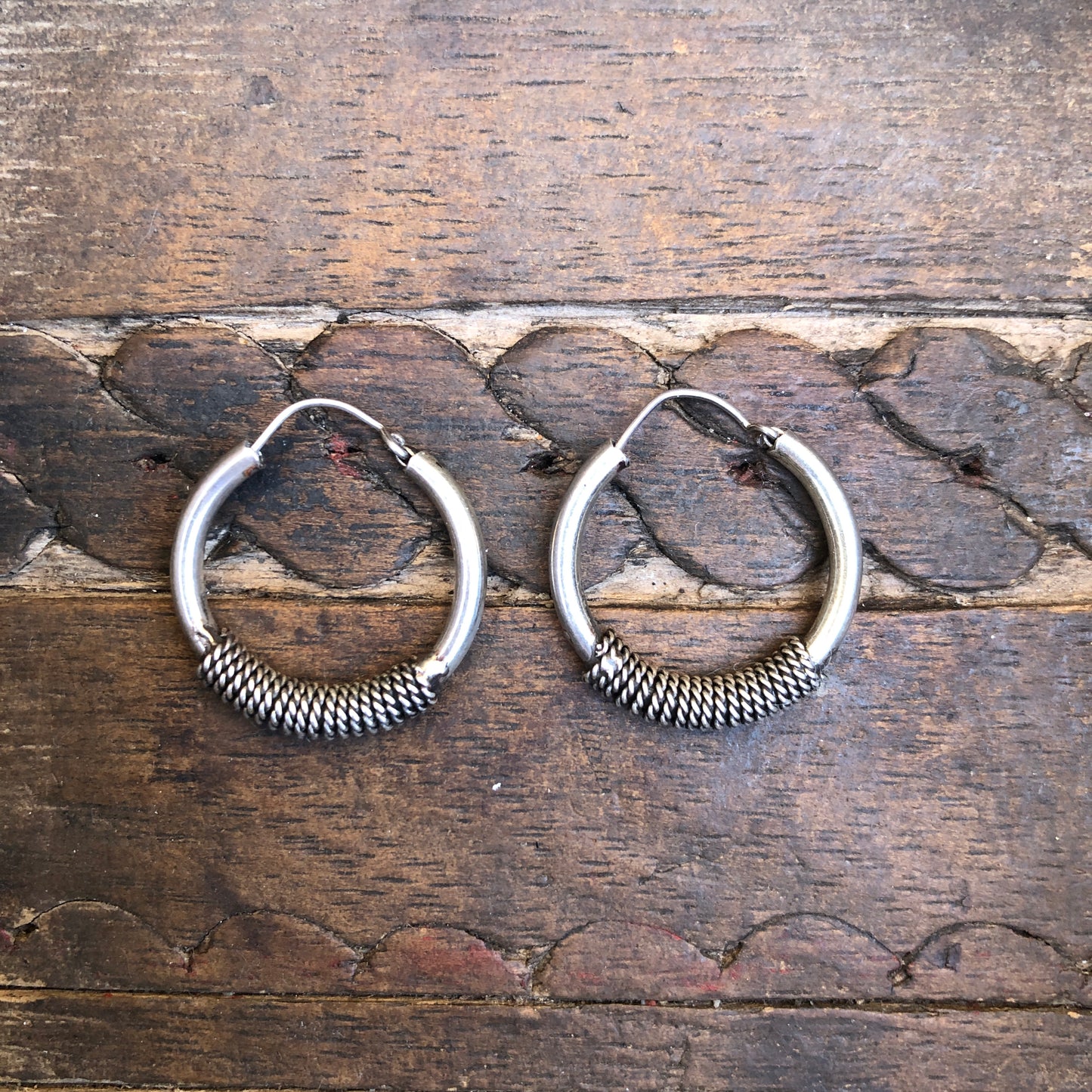 Twisted Wire Hoop Earrings