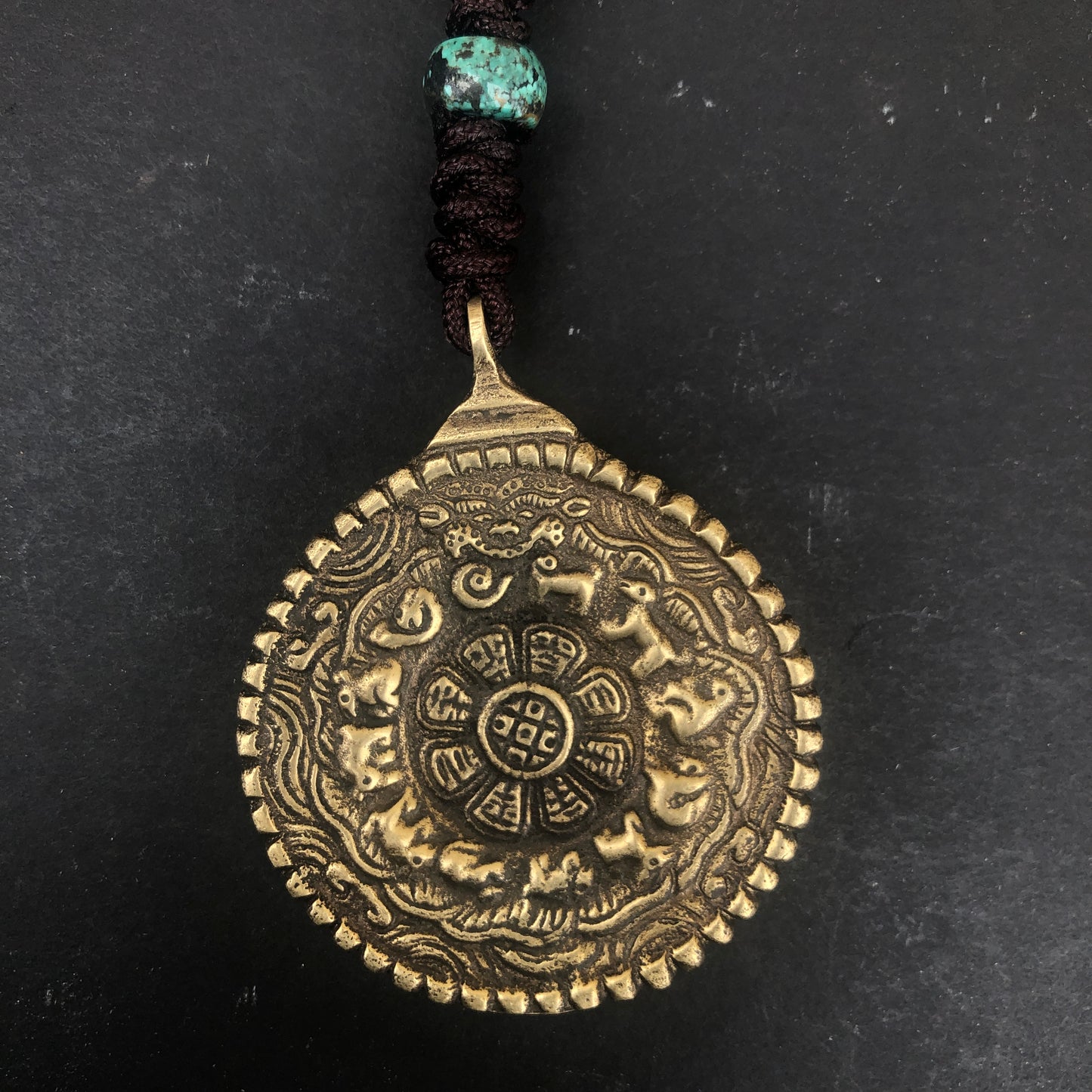 Tibetan Buddhist Astrology Badge,12 zodiac Melong Mirror