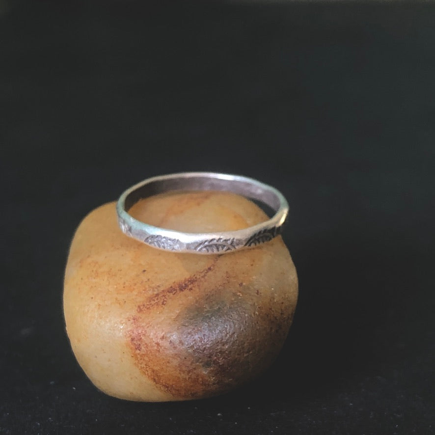 Thin Hill Tribe Silver Ring