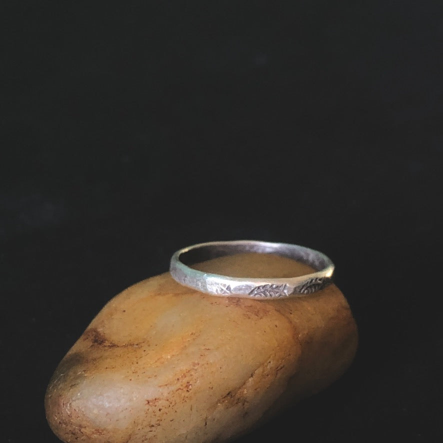 Thin Hill Tribe Silver Ring