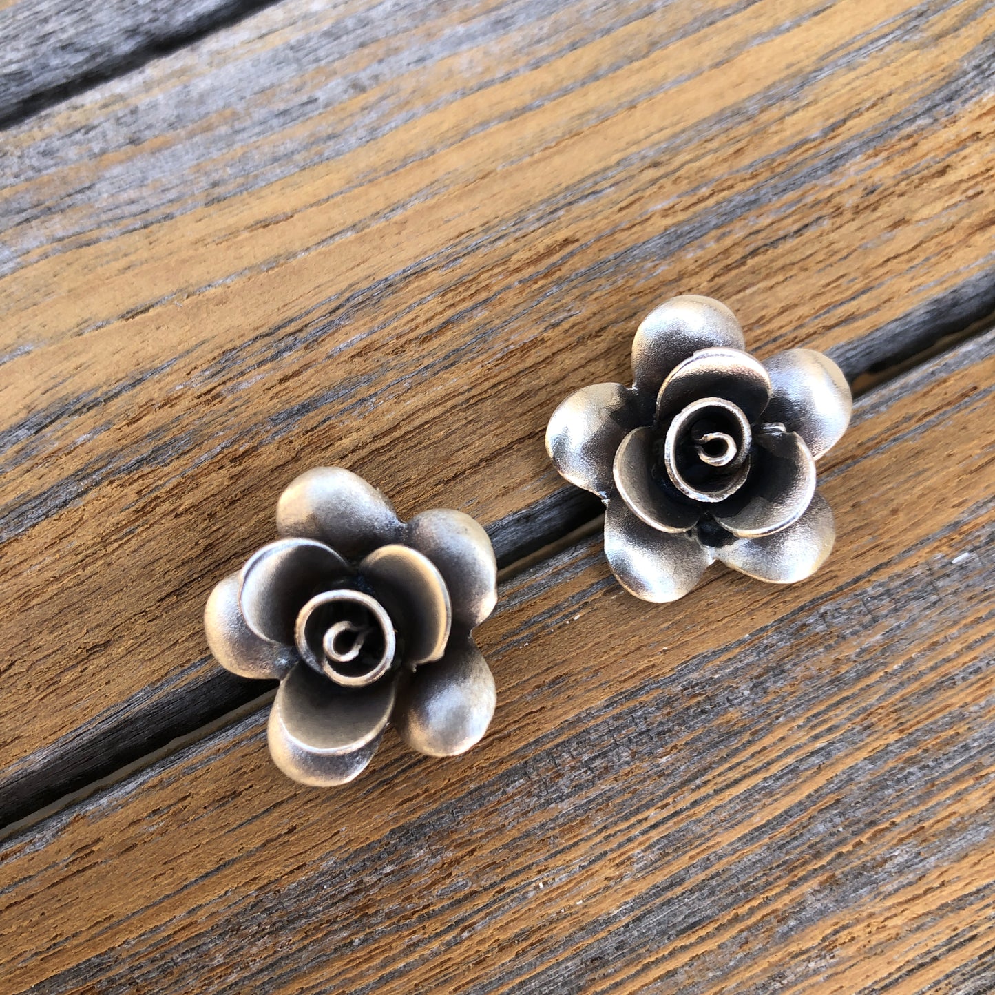 Hilltribe Silver Flower Bud Stud Earrings