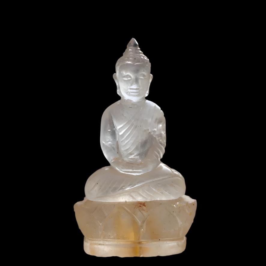 carved crystal quartz buddha