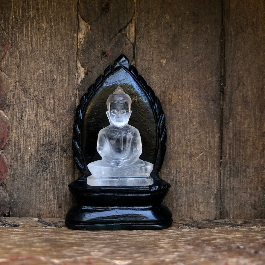Carved Seated Buddha Figurine