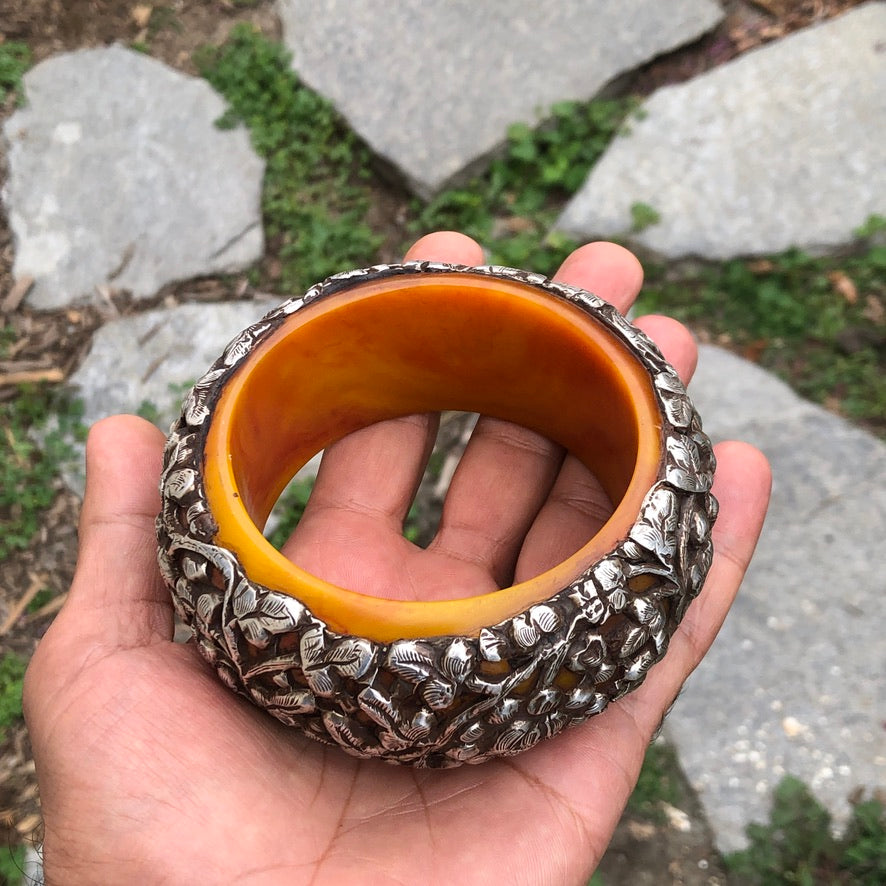Large Tibetan Floral Bracelet