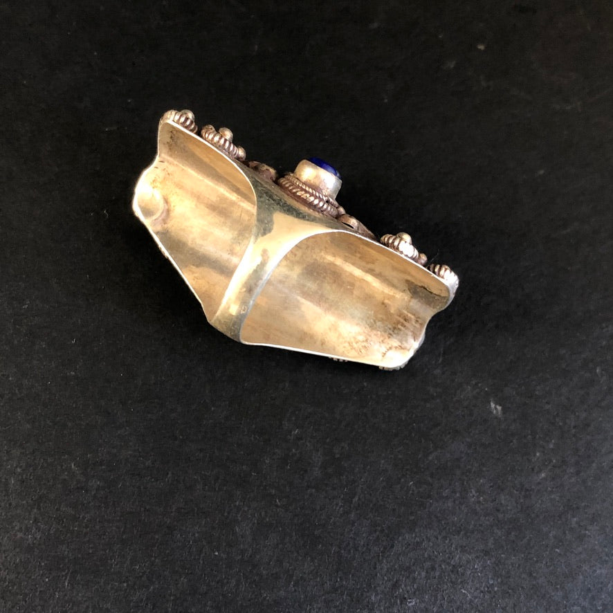Lapis Lazuli Saddle Ring