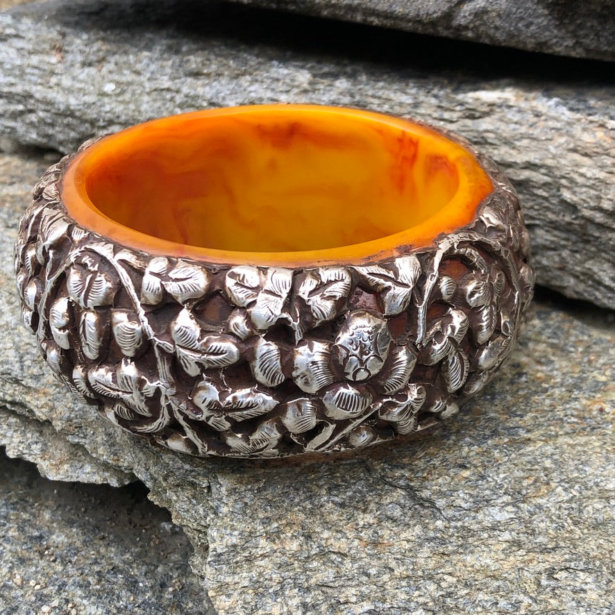 Large Tibetan Floral Bracelet