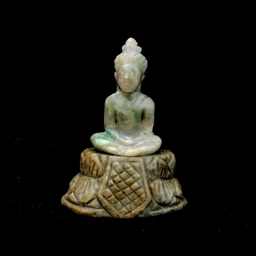 Green Jade Buddha Figurine