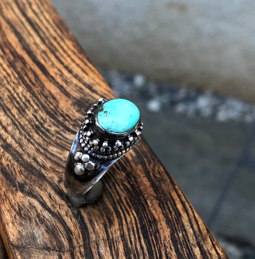 Tibetan Turquoise Silver Ring