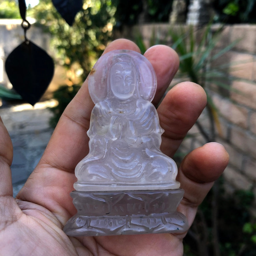 Clear Quartz Guan Yin Figurine