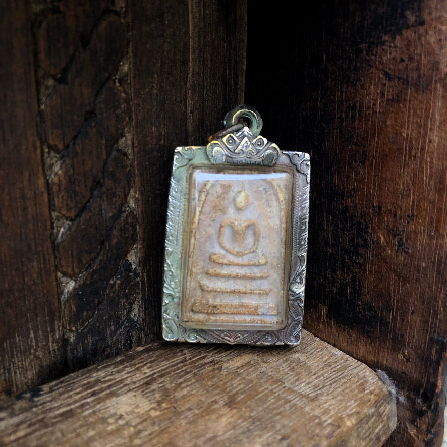 Seated Buddha Amulet Locket Pendant