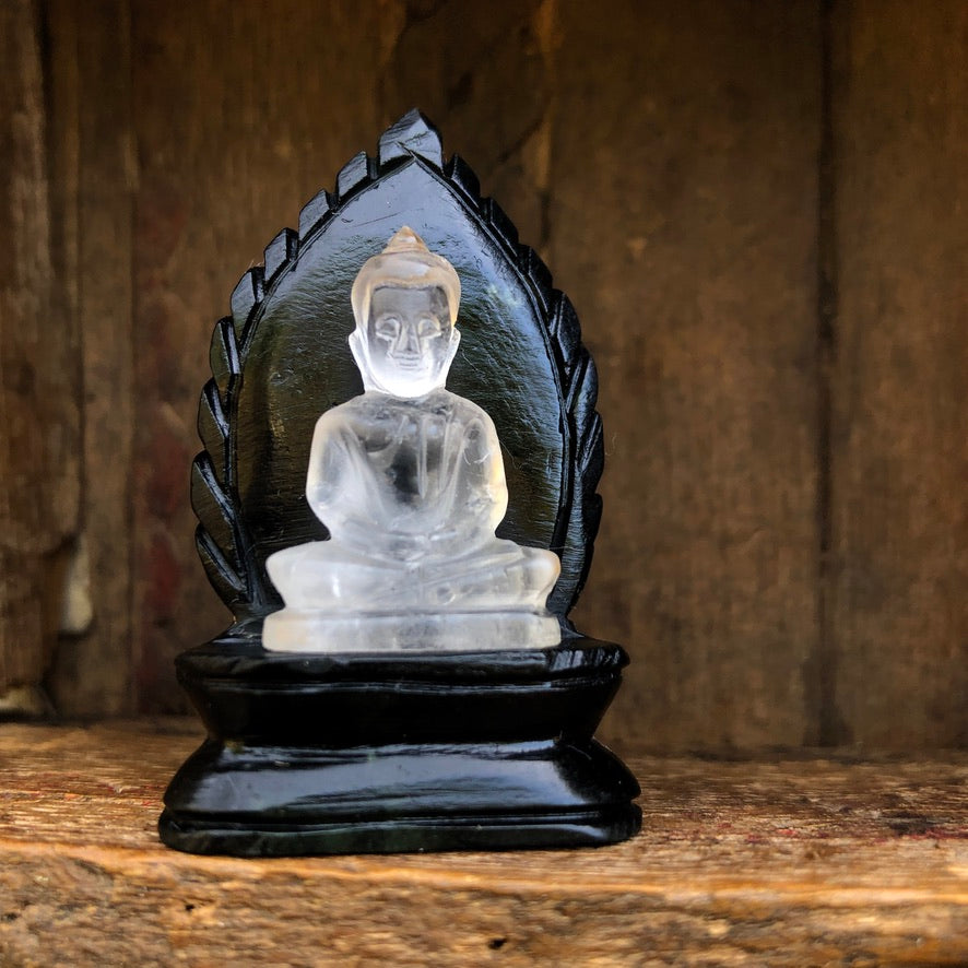 Carved Seated Buddha Figurine