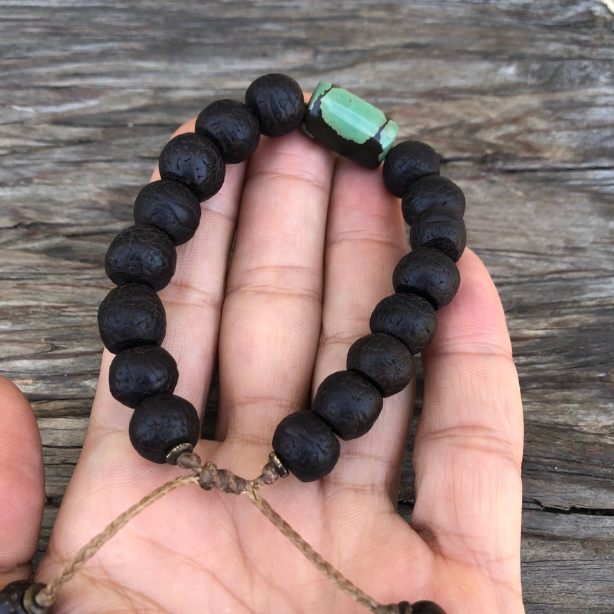 Bodhi Seed Turquoise Wrist Mala