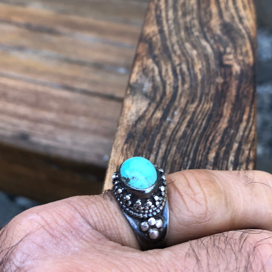 Tibetan Turquoise Silver Ring