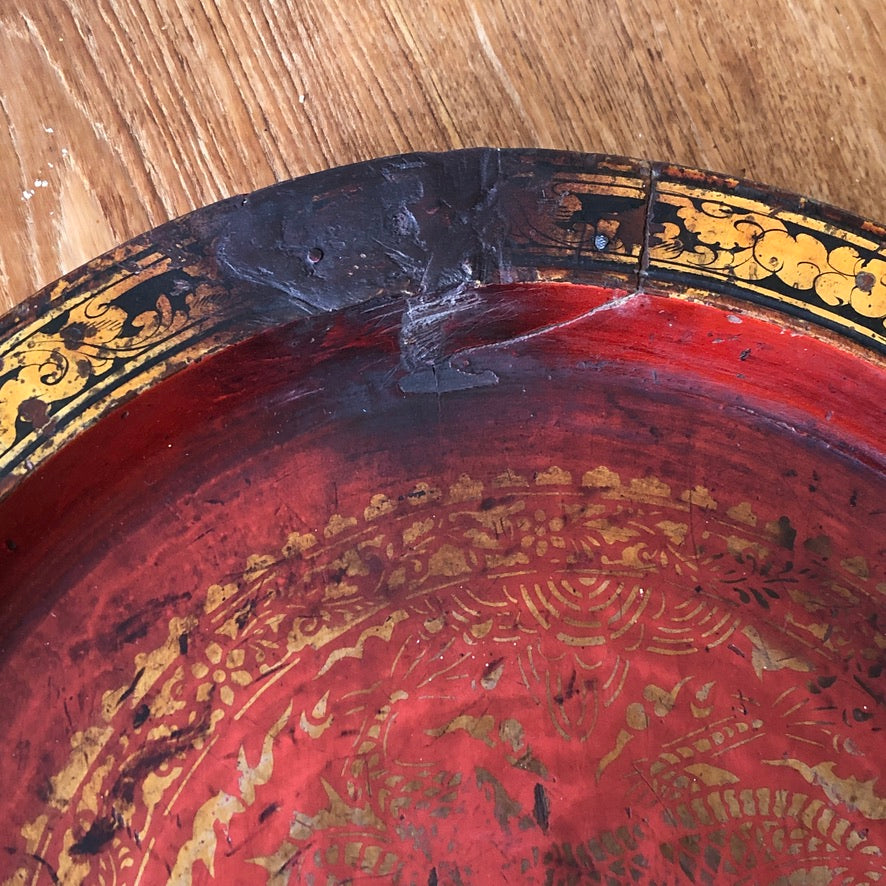 Vintage East Javanese Lacquered Tray