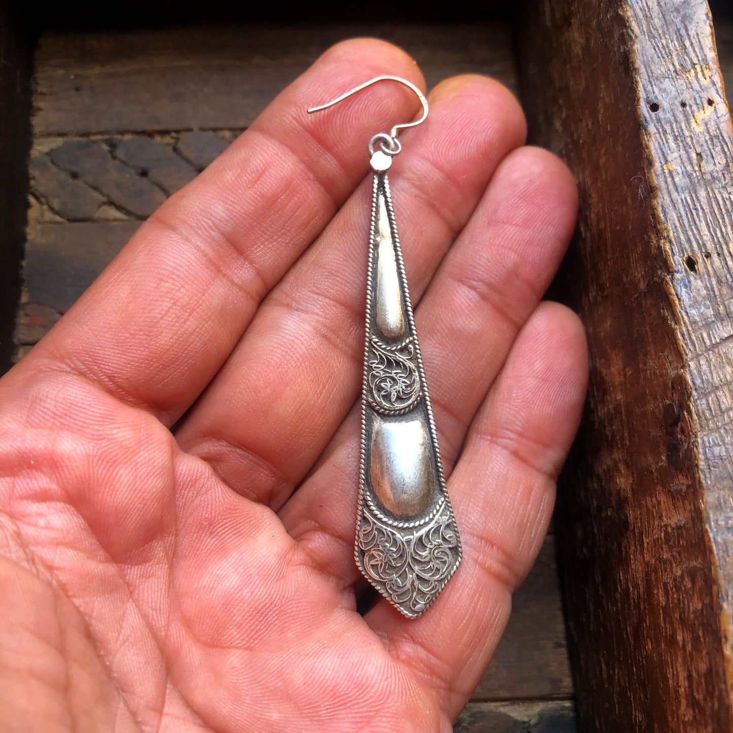 Vintage Sterling Silver Dangle Earring
