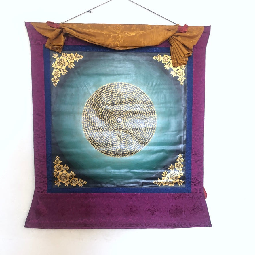 Healing Om Mantra Thangka Painting