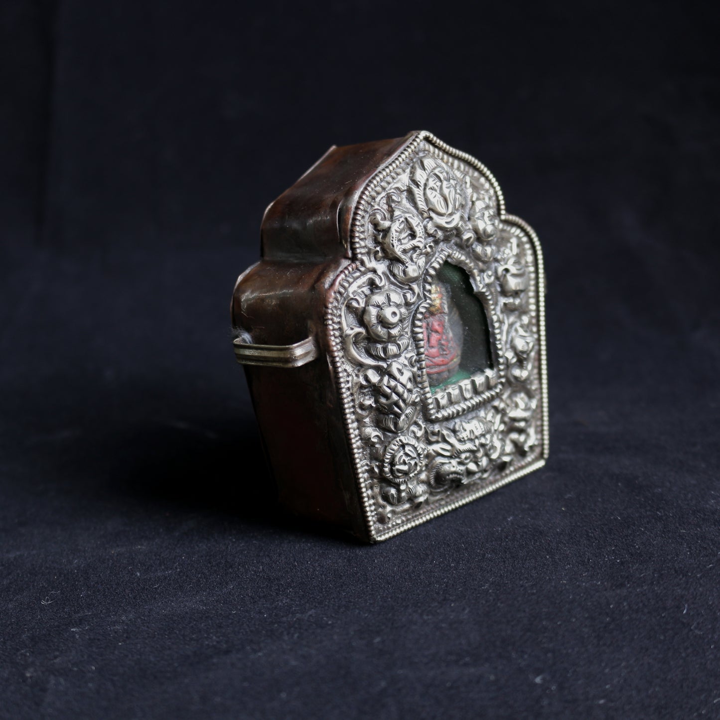 Tibetan Buddhist Ghau Prayer Box| Portable Shrine Box