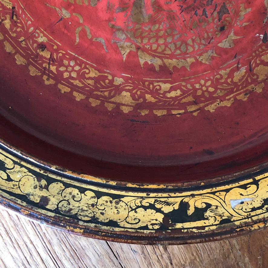 Vintage East Javanese Lacquered Tray