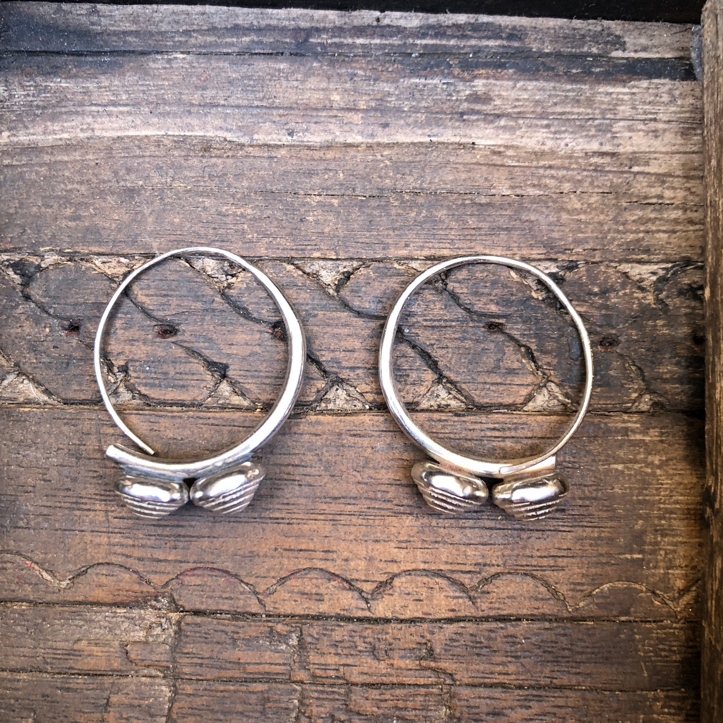 Solid Hilltribe Silver Hoop earrings