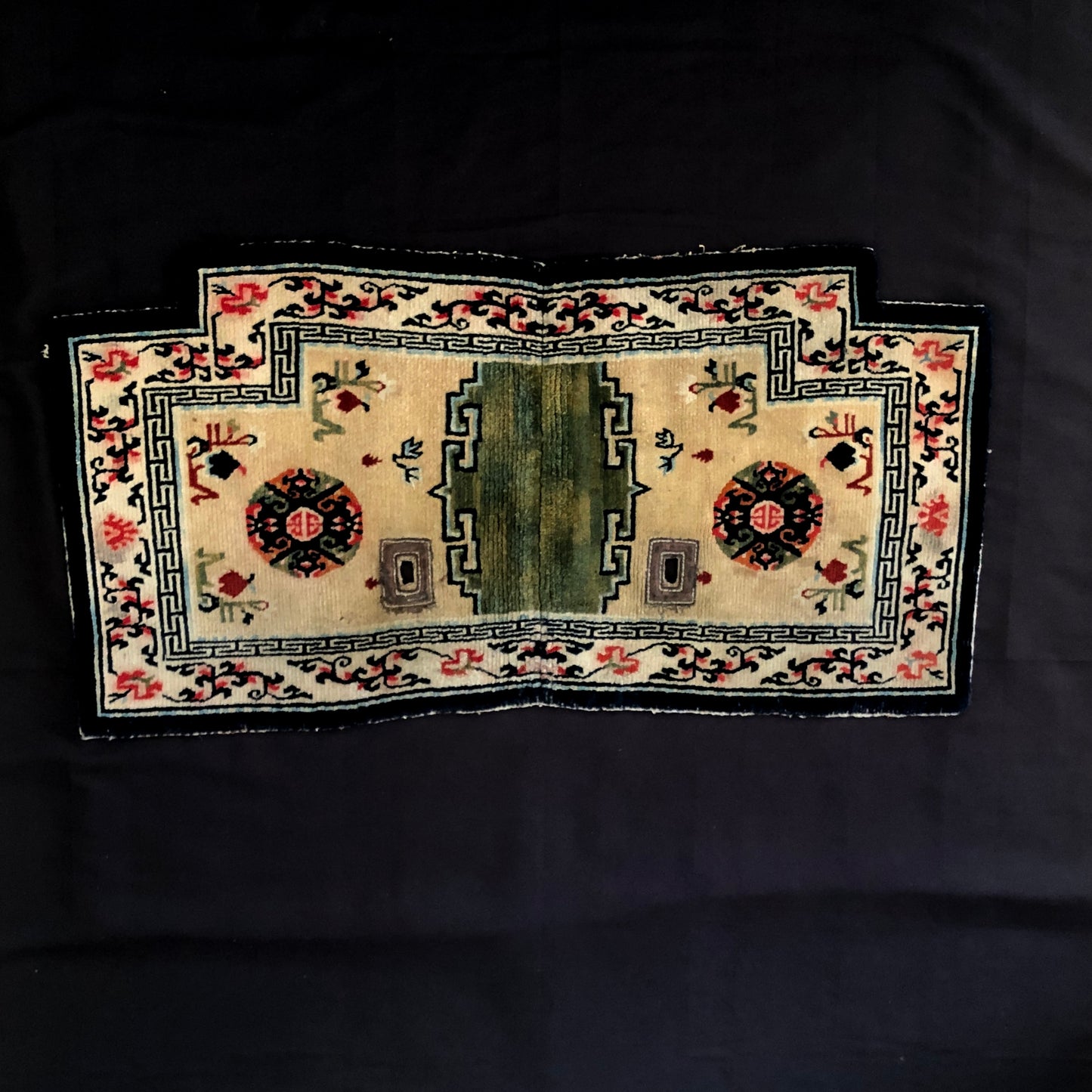 Mid 20th C Tibetan Saddle Rug