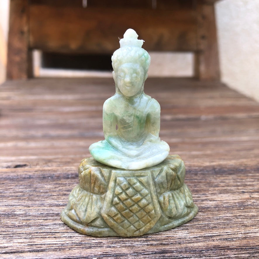 Green Jade Buddha Figurine