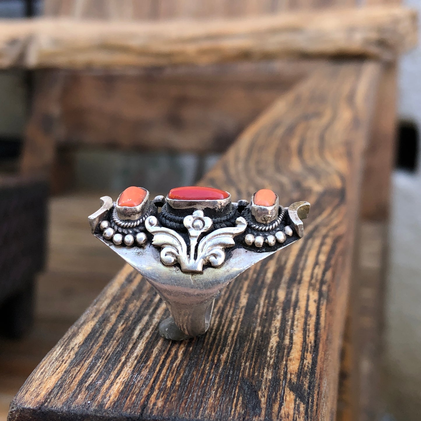 Coral Saddle Ring