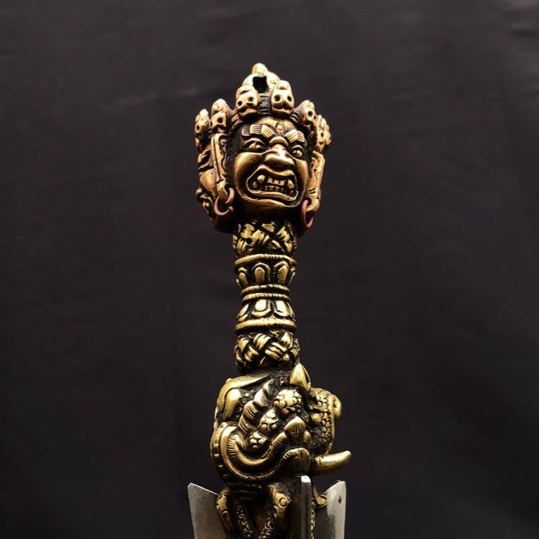 Tibetan Buddhist 3 Metals 3 Faces Mahakal