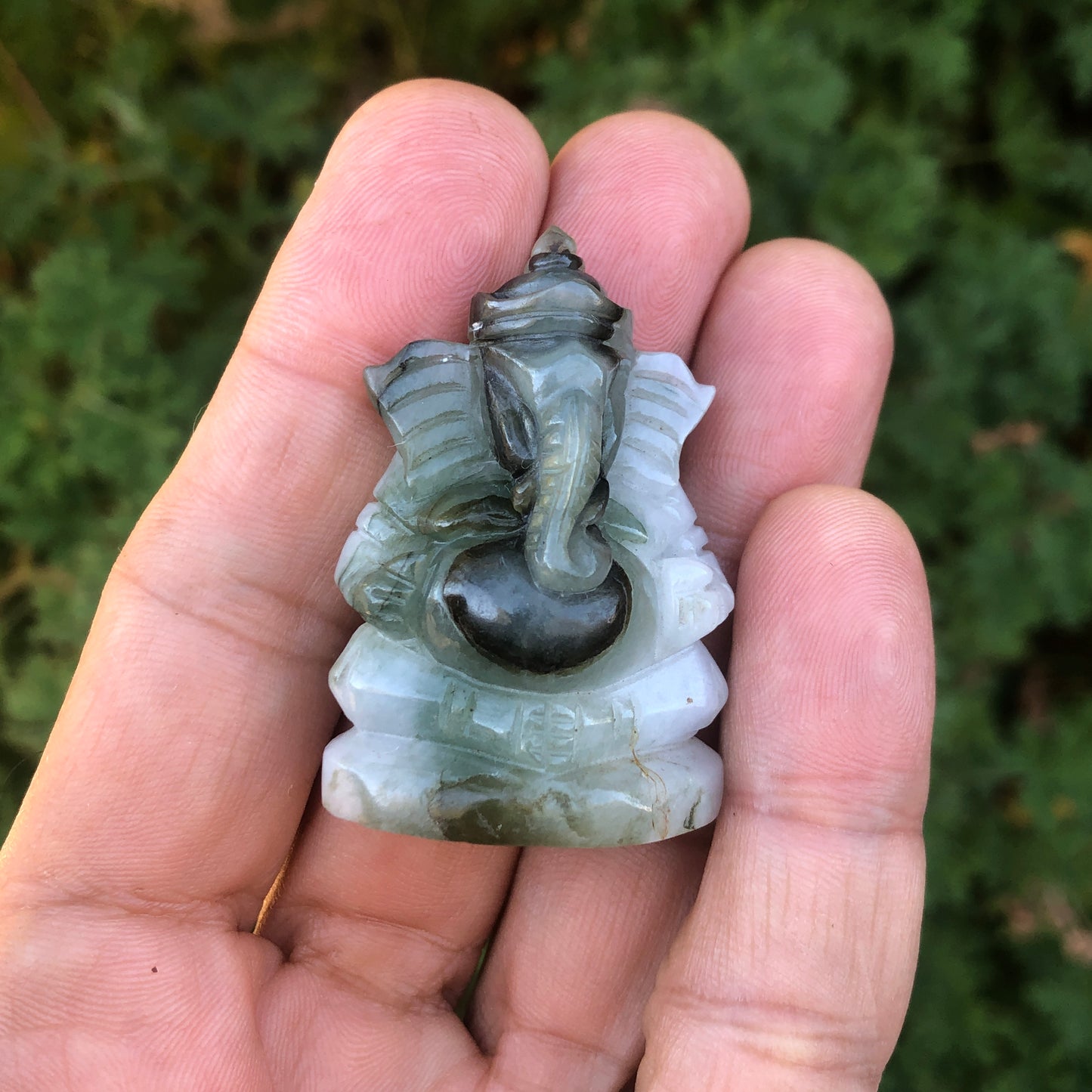 Green Jadeite Ganesha Figurine