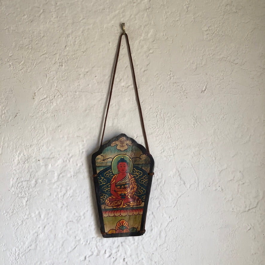 Vintage Seated Buddha Wall Hanging