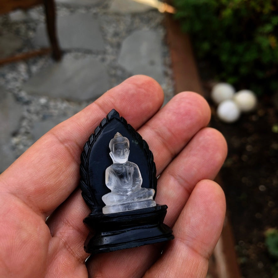 Carved Seated Buddha Figurine