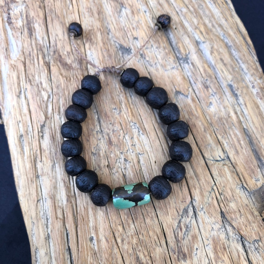 Bodhi Seed Turquoise Wrist Mala