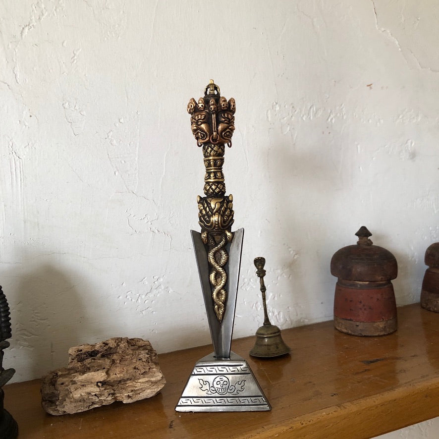 Tibetan Buddhist 3 Metals 3 Faces Mahakal