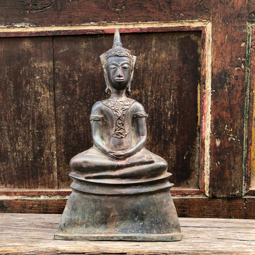 Ayuthaya Style Bronze Seated Buddha Statue