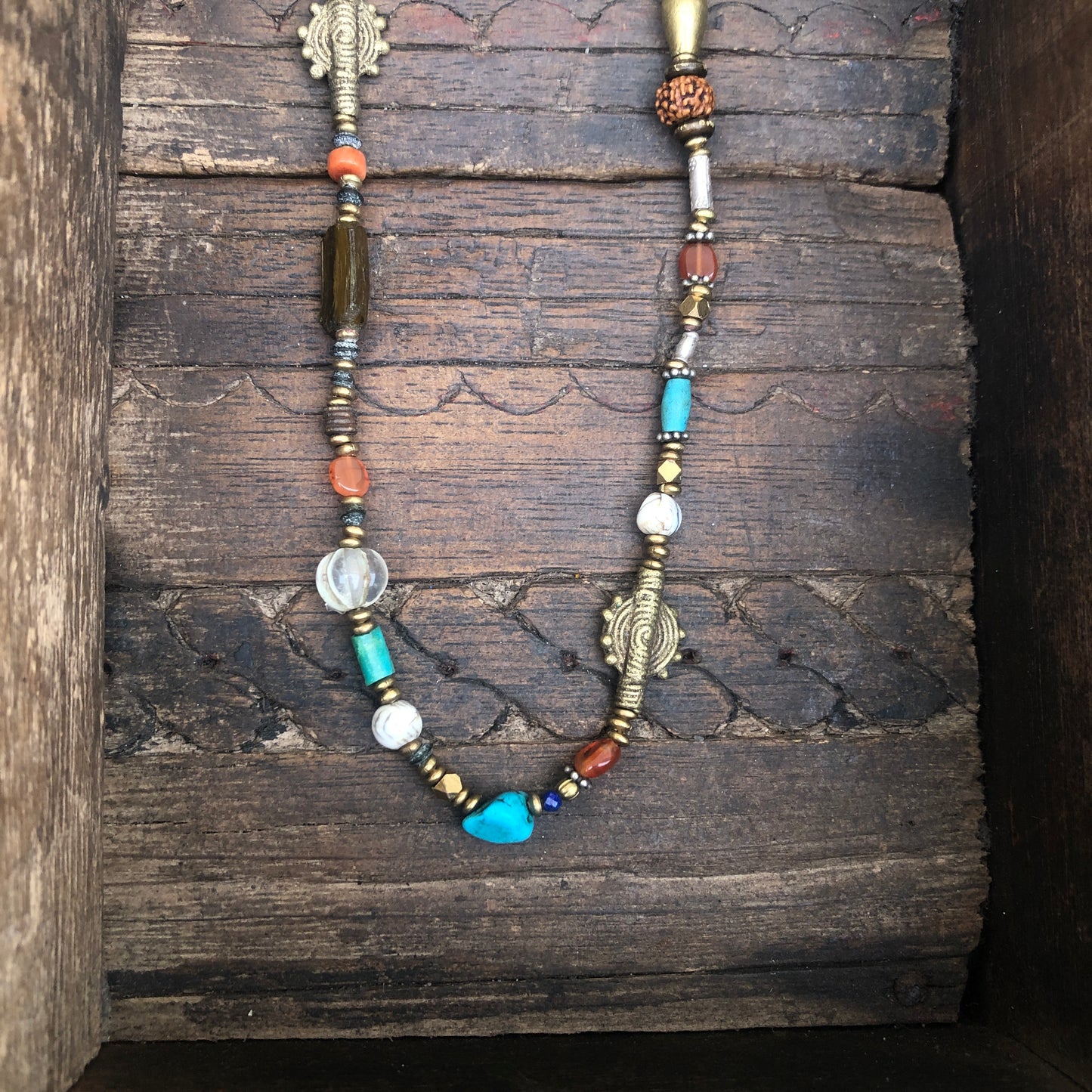 Multi Stone Short Necklace