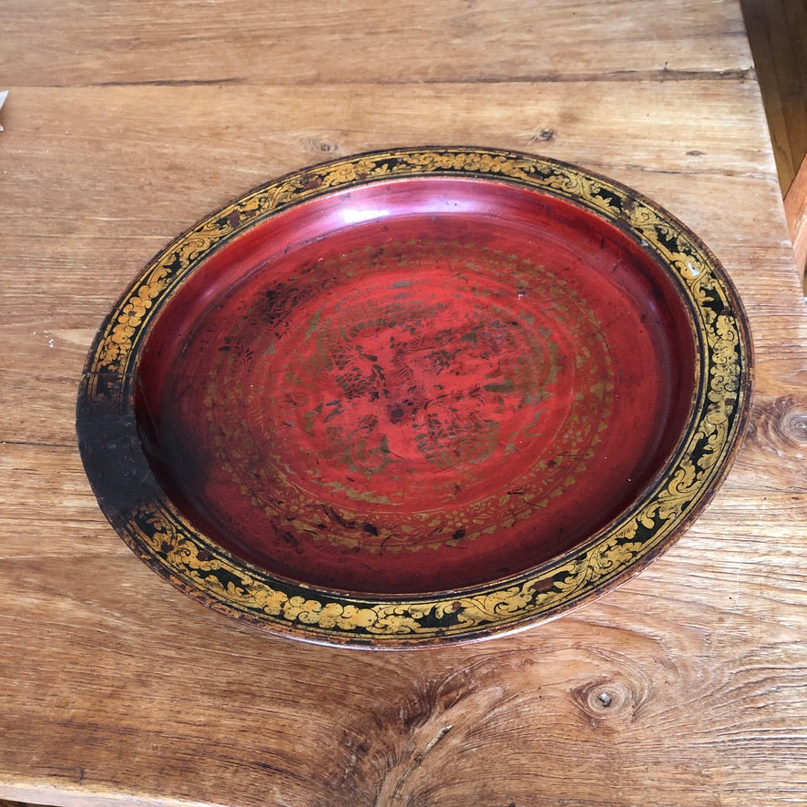 Vintage East Javanese Lacquered Tray
