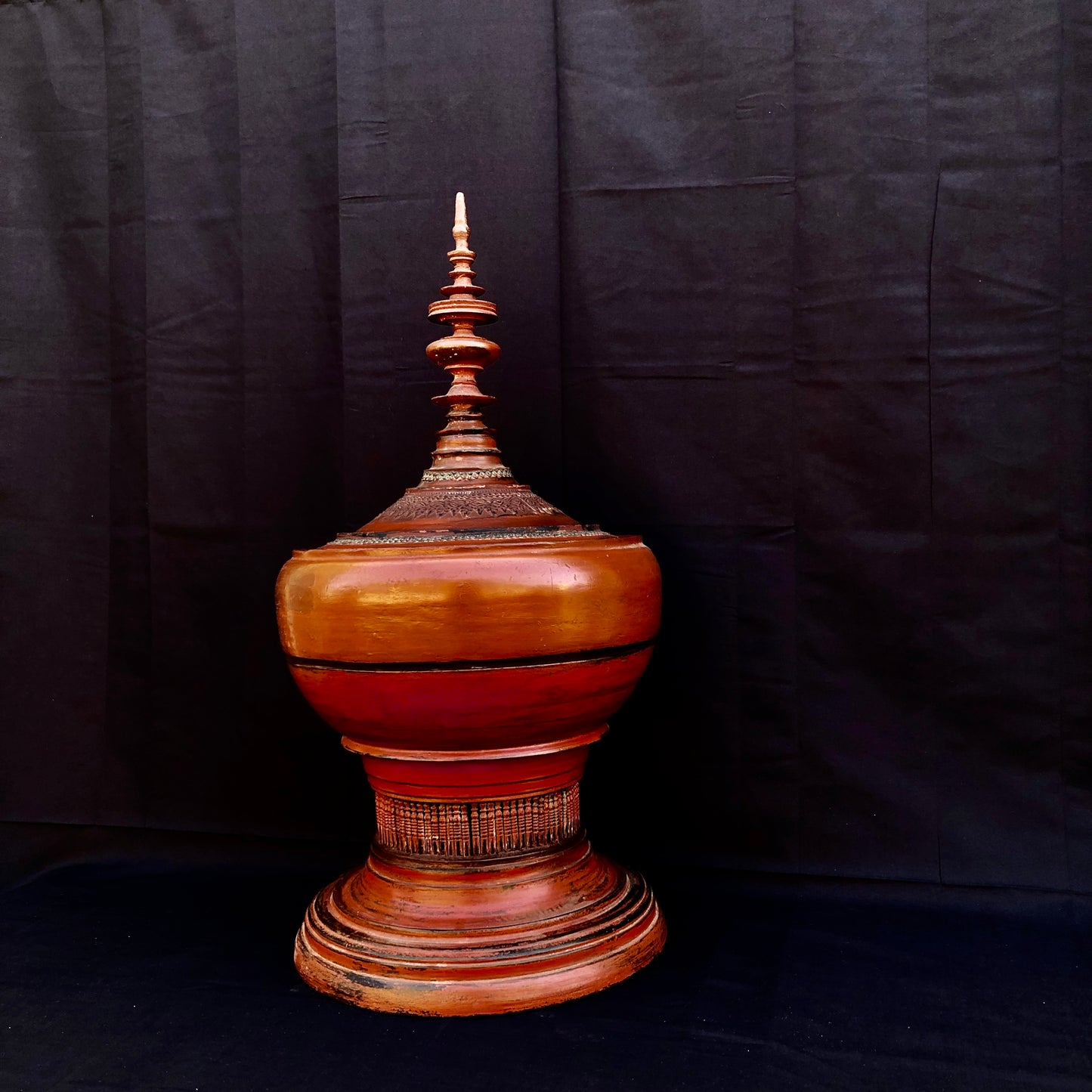 Vintage lacquer Offering Elm Bowl