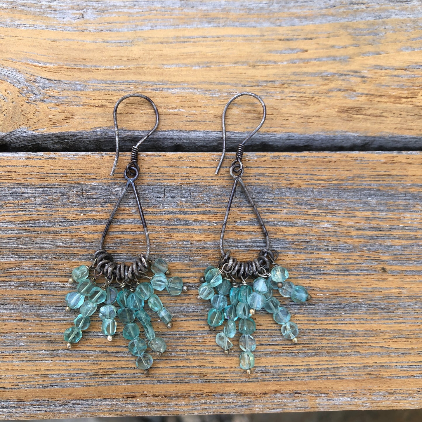 Blue Apatite Dangle Earrings