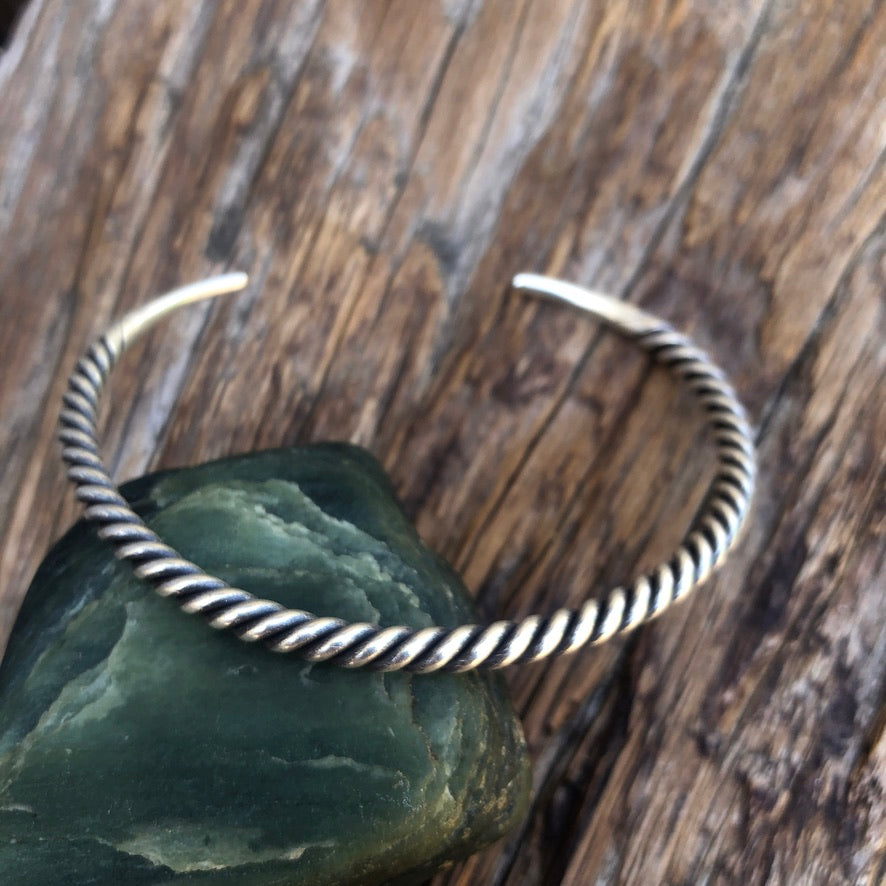 Twisted Wire Hill Tribe Silver Cuff Bracelet