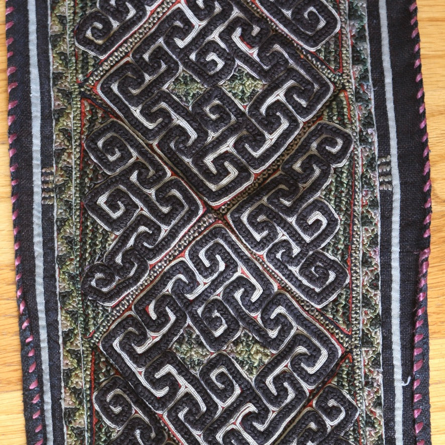 Vintage Embroidered Indigo Belt