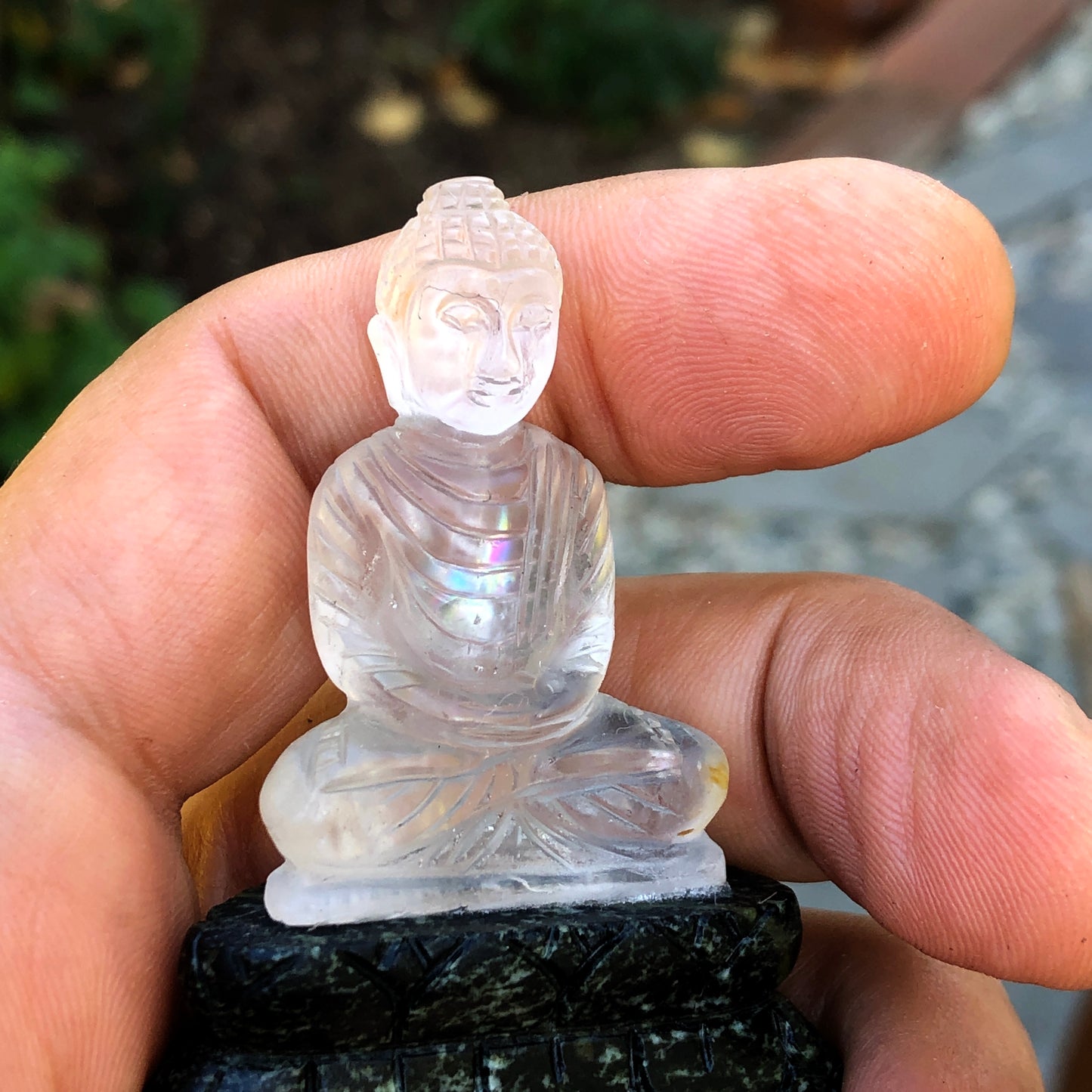 Clear Quartz Buddha Figurine