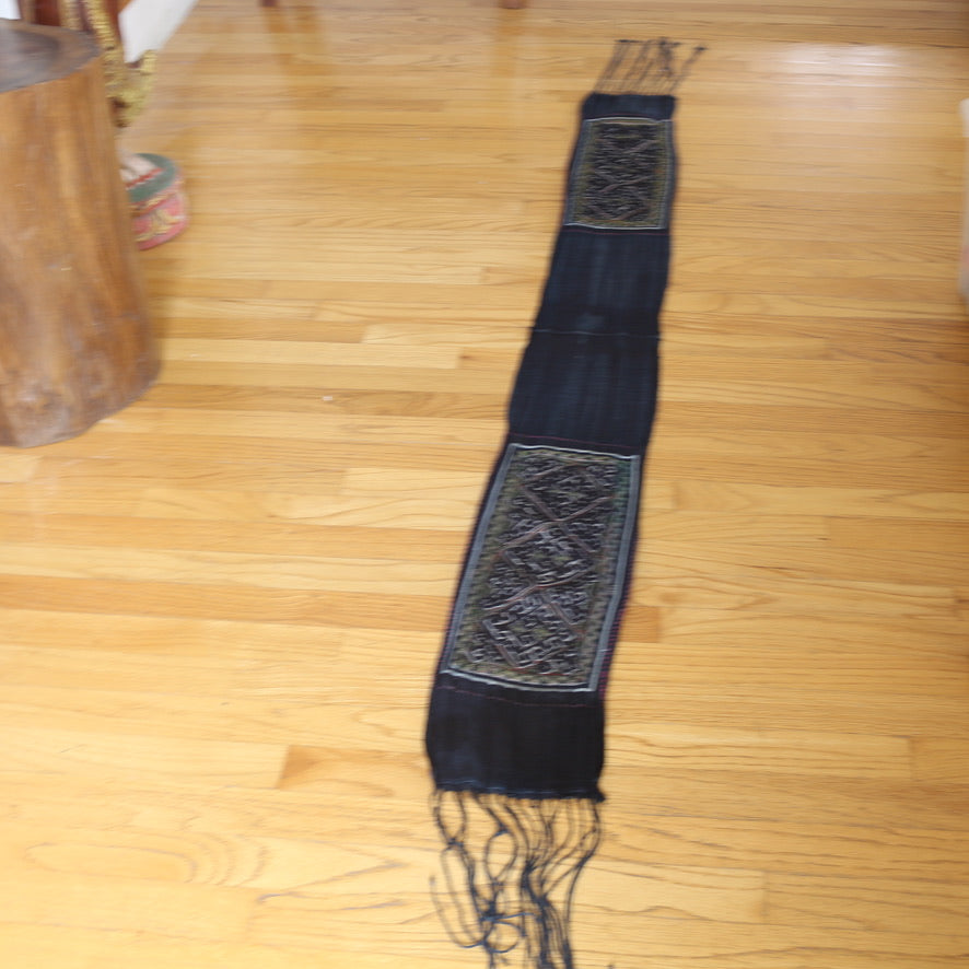 Vintage Embroidered Indigo Belt