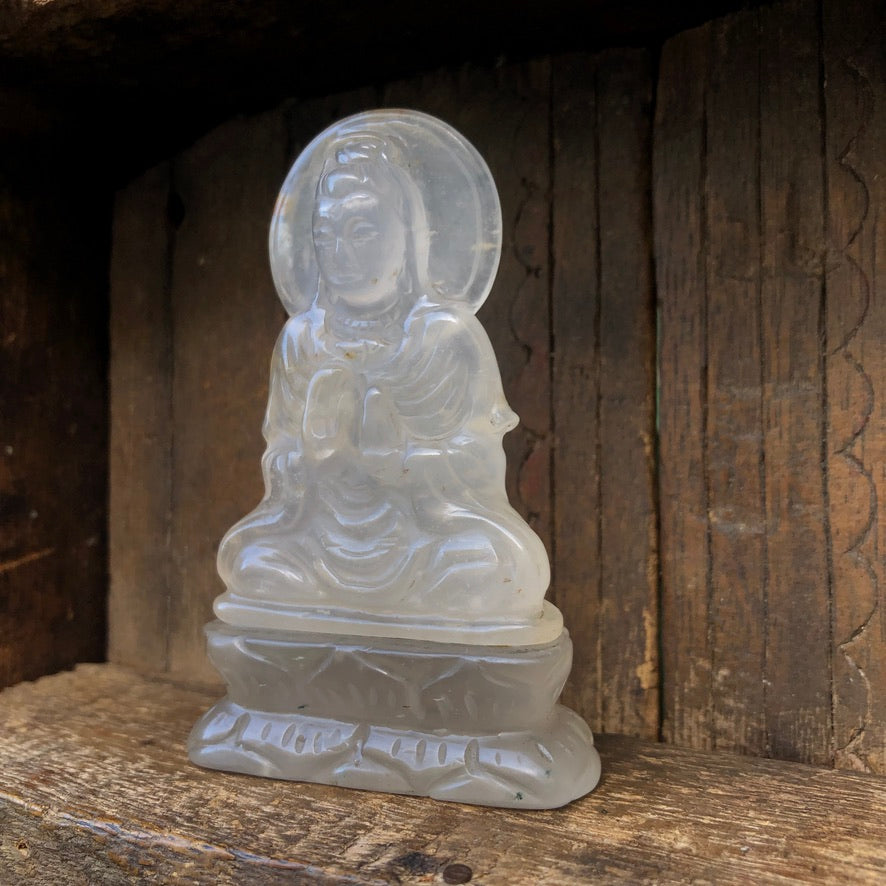 Clear Quartz Guan Yin Figurine