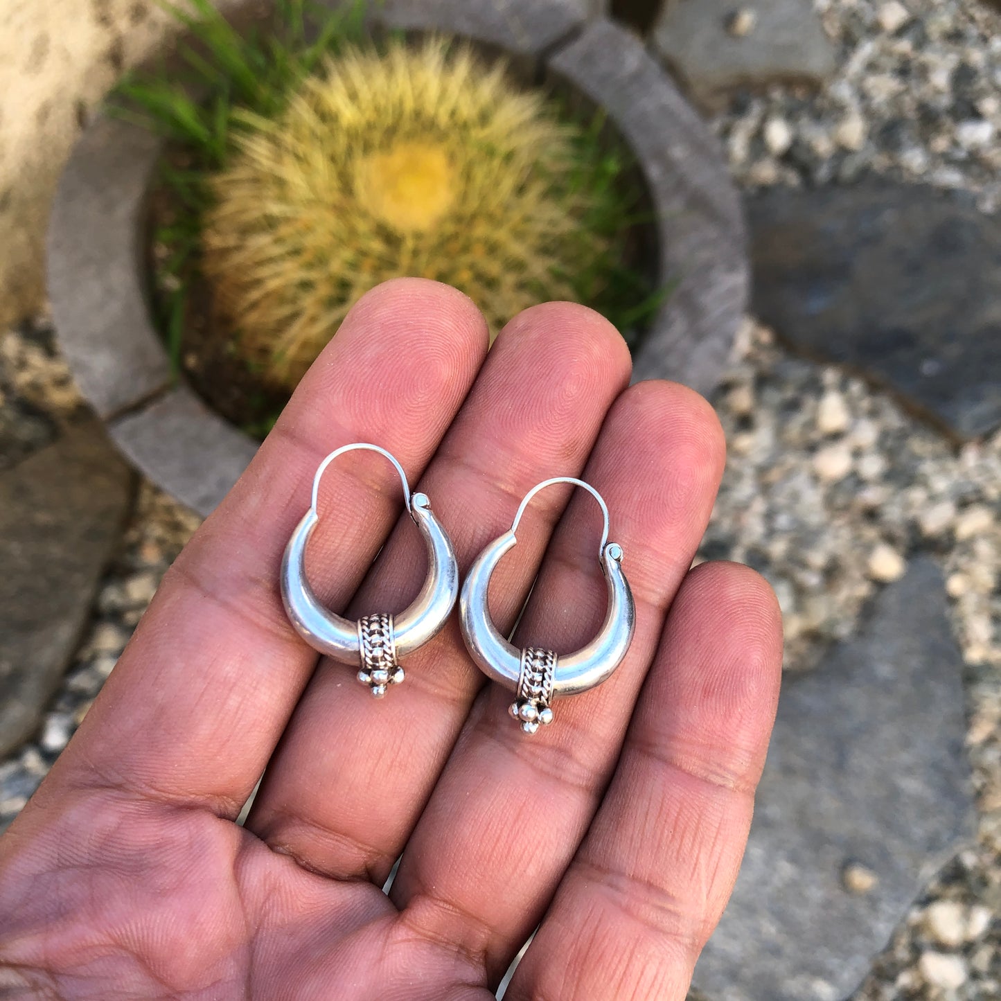 Silver Hoop Earrings